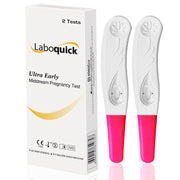 Laboquick 2 Test Pack Early Detection Pregnancy Test 10miu  - easy at home pregnancy test & cheap pregnancy test for a 6 Days Early Pregnancy Test.