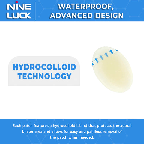 7pcs Nine Luck Hydrocolloid Patches – Heel Blister Plasters for Feet – Invisible Plasters for Foot Treatment – Instant Relief Waterproof – Discreet Design