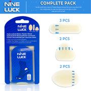 7pcs Nine Luck Hydrocolloid Patches – Heel Blister Plasters for Feet – Invisible Plasters for Foot Treatment – Instant Relief Waterproof – Discreet Design
