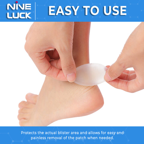 7pcs Nine Luck Hydrocolloid Patches – Heel Blister Plasters for Feet – Invisible Plasters for Foot Treatment – Instant Relief Waterproof – Discreet Design