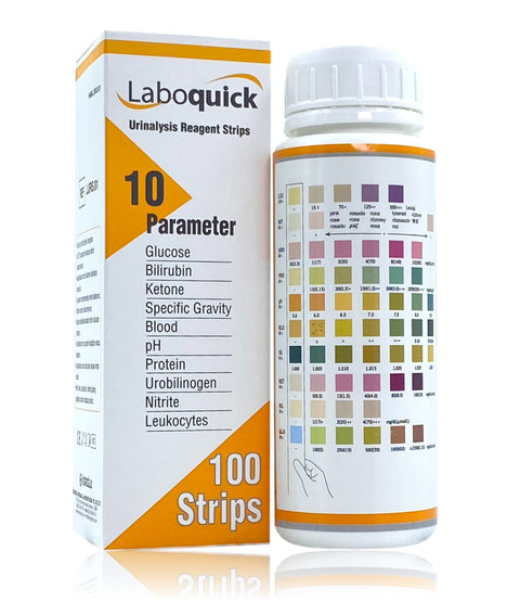 100 pieces/strips 10 Parameter Urinalysis Strip Test - Urine Dipstick Test Box For GP / Hospital / Home Use