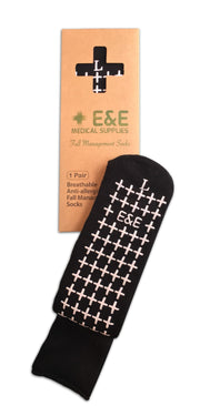 E&E Fall Management Socks - Non Slip Medical Socks- Hospital Socks