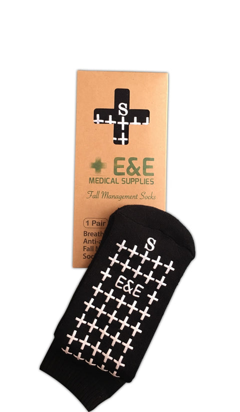 E&E Fall Management Socks - Non Slip Medical Socks- Hospital Socks