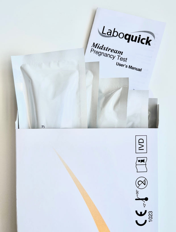 LABOQUICK- Ultra Early 10mIU Pregnancy Midstream Tests kit pack - USE AT HOME