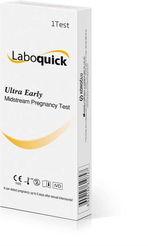 LABOQUICK- Ultra Early 10mIU Pregnancy Midstream Tests kit pack - USE AT HOME